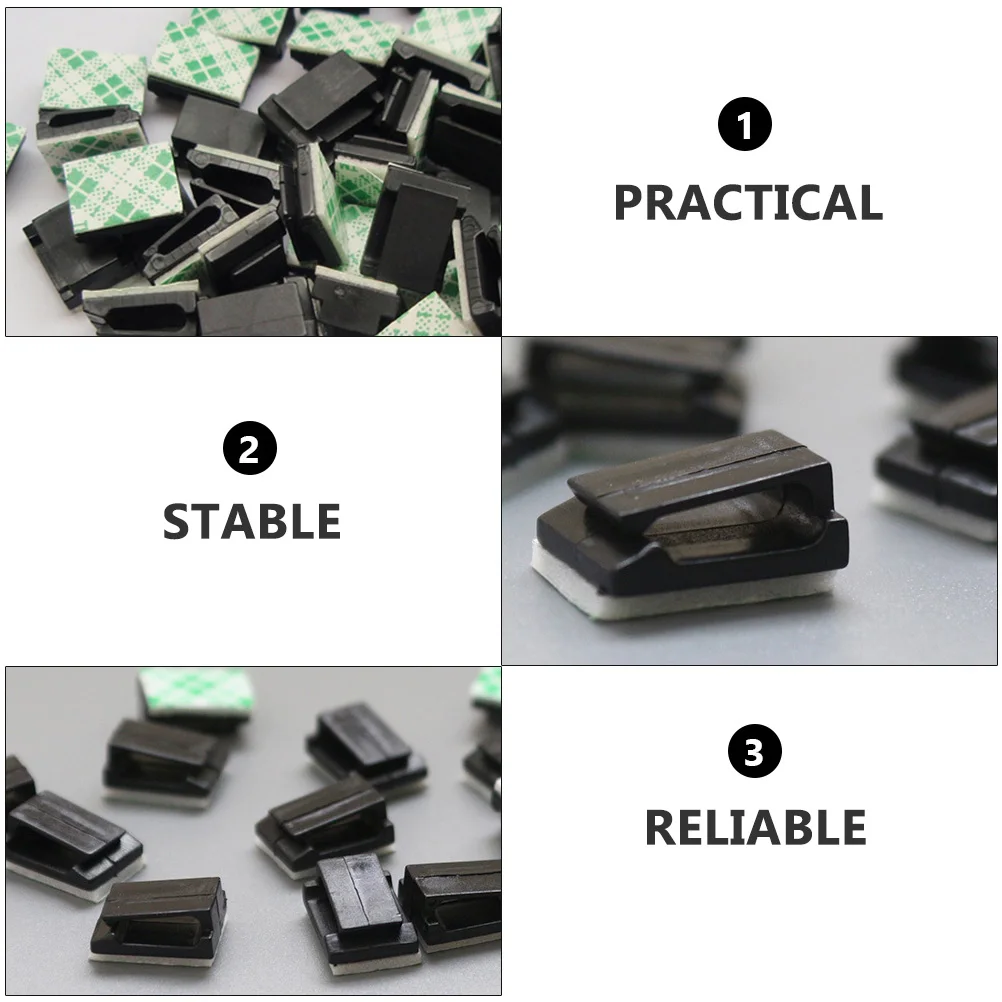 

Durable Cable Clips Cord Management Organizer Wire Clips For Home Office School Easy Mount Removable Cable Fixing Buckles