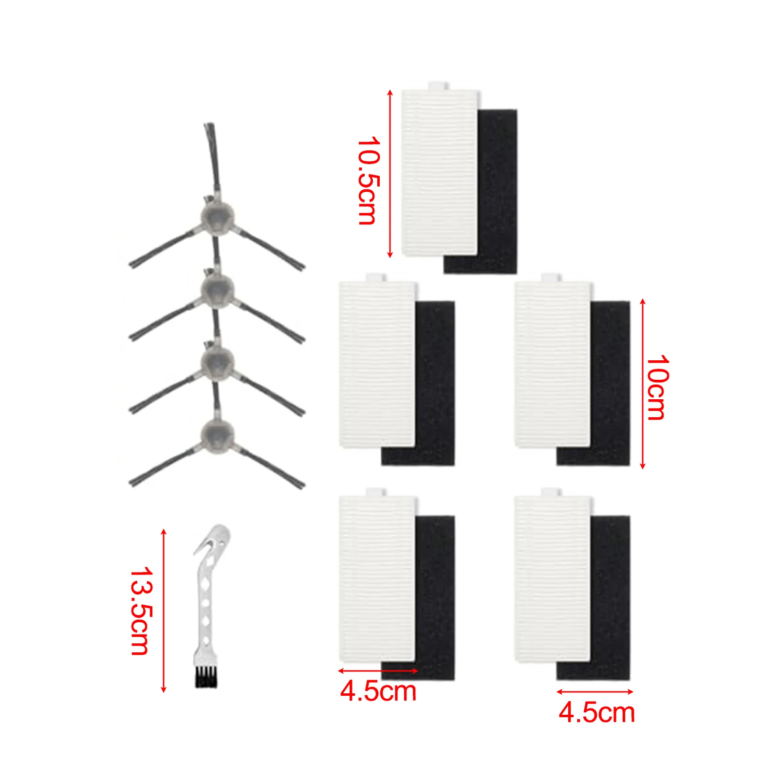 Lefant M1 / M2 Proo 로봇 진공 청소기 필터 사이드 브러시 청소 브러시 ​​교체 가정용 기기 액세서리