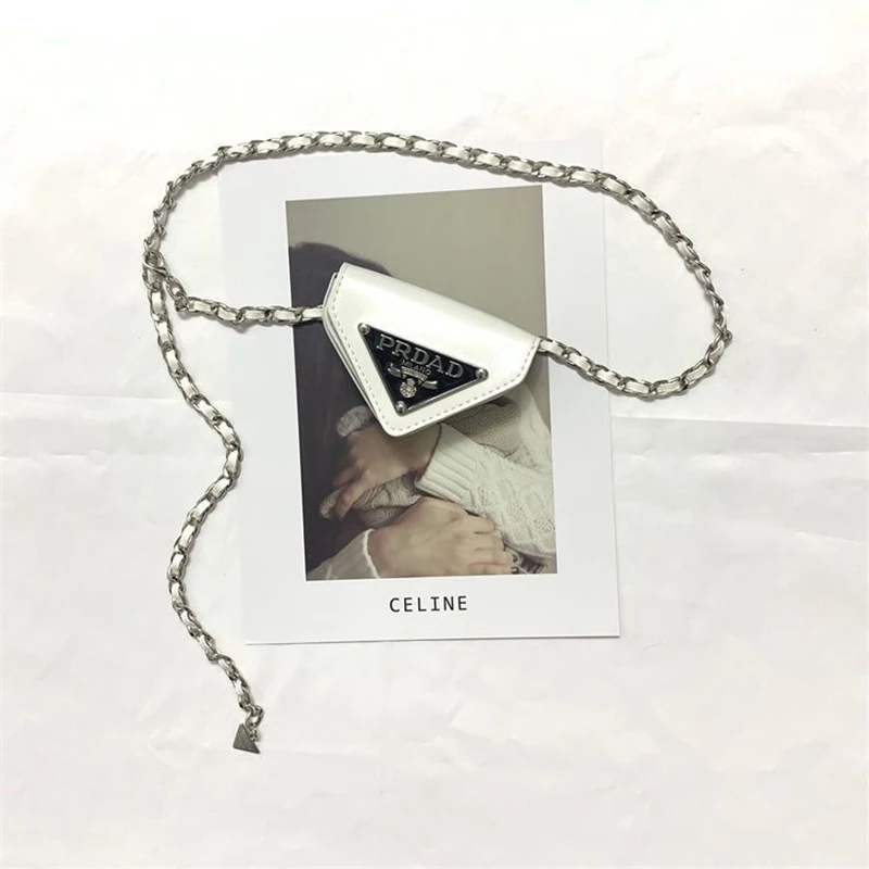 New Mini Letter Leather Waist Chain Accessory Women's Fashion Belt For Jeans Skirt Decoration Body Metal Chain Belt Accessory