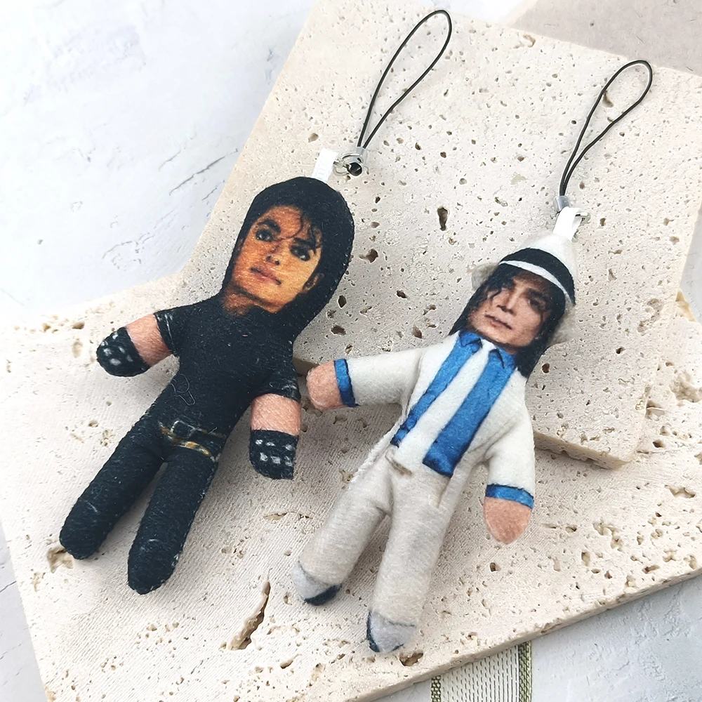Michael Jackson Cosplay-Requisite, Plüschpuppe, Stofftier, Puppen, Handyanhänger, Rucksack-Schlüsselanhänger, abstrakte Gelenk-Beweglichkeit, Requisiten, Geschenk – Detail 6