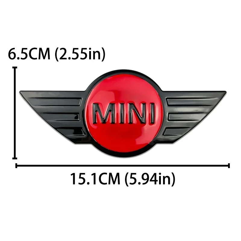 15.1x6.5cm for MINI JCW F54 F55 F56 F60 R50 R52 R53 R56 R57 R58 R60 CLUBMAN COUNTRYMAN Car Rear Front Badge Cover Emblem