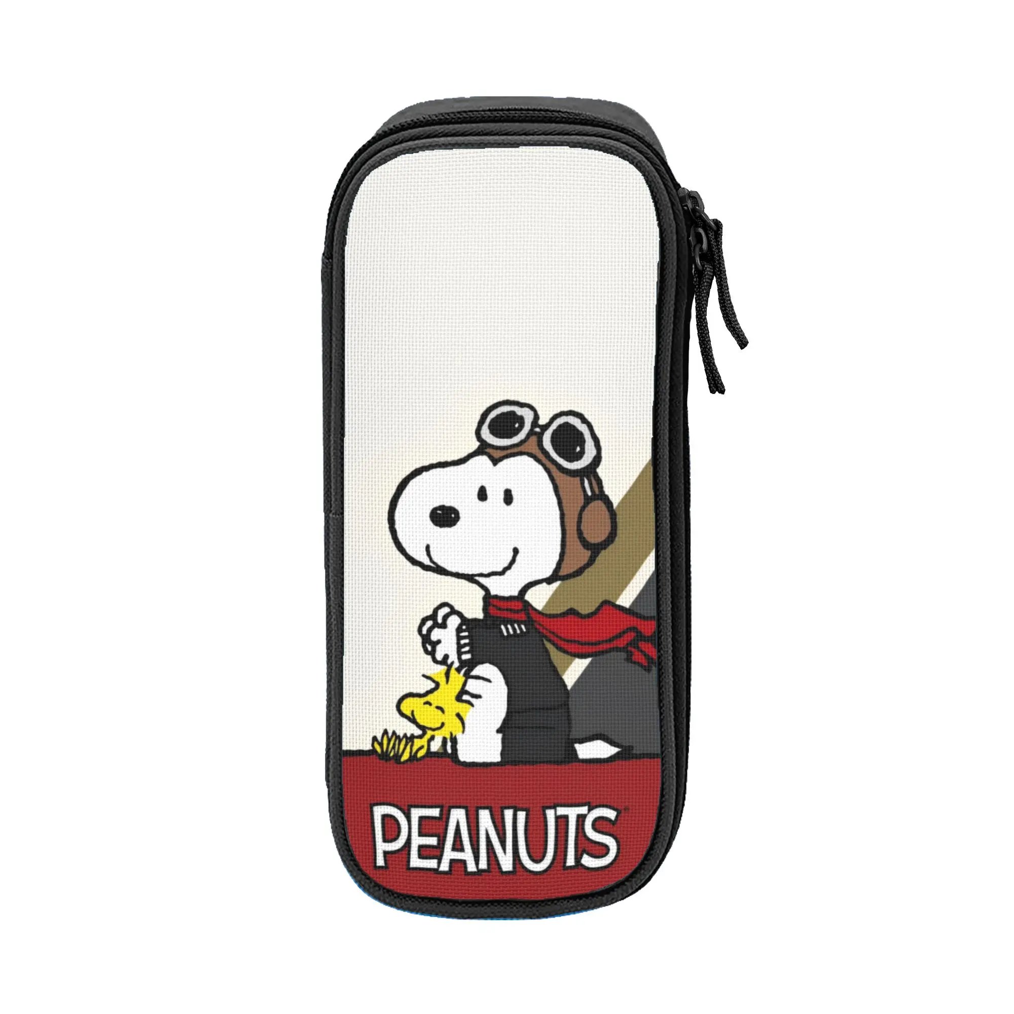 

Large Capacity Pencil Pouch Snoopys cartoon dog Office Accessories Double Layer Pencil Bag Women Make Up Bag Birthday Gift