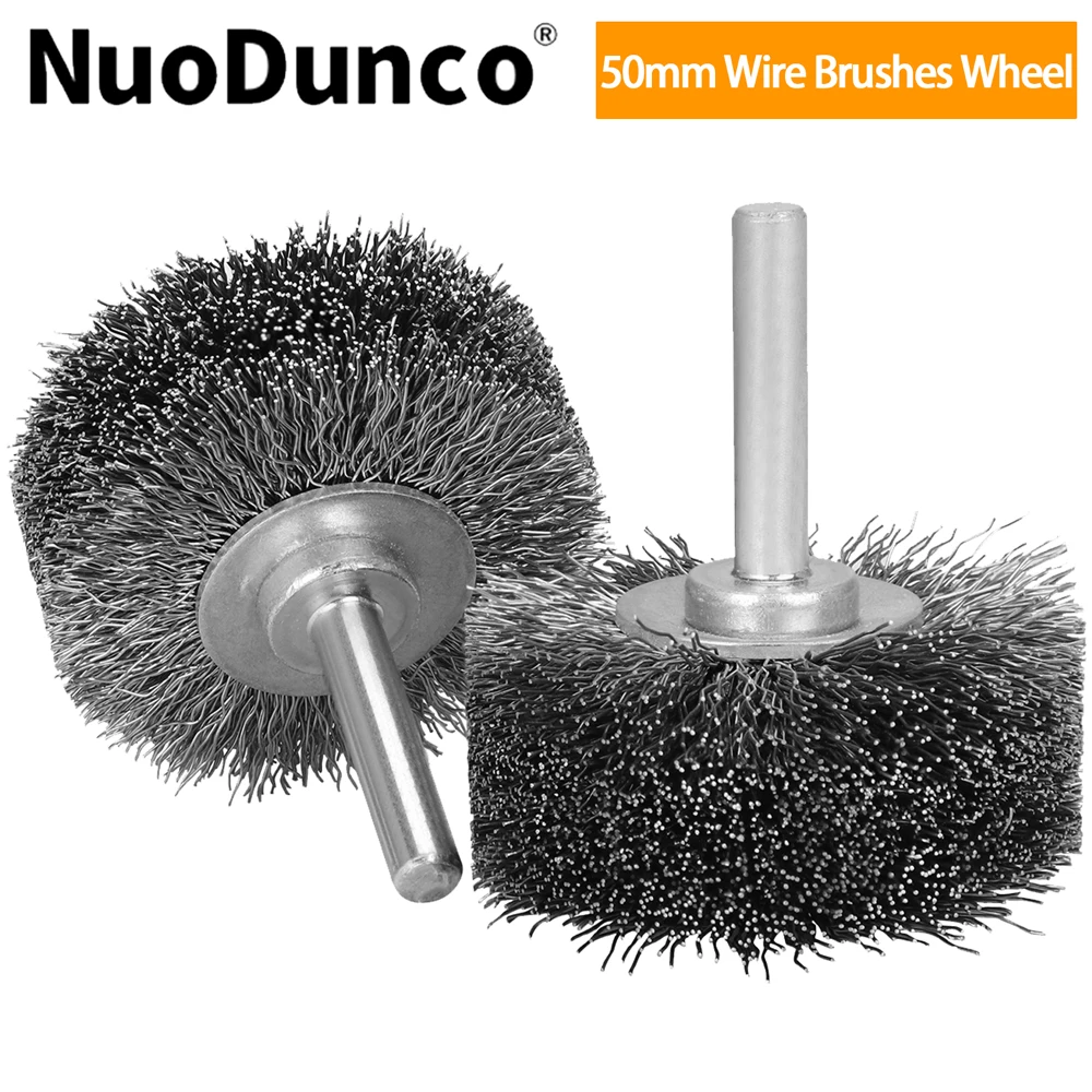 50mm Wire Brush Wheel High Hardness 2inch Stainless Steel Polishing Rotary Tool For Metal Rust Removal Edge Grinding Deburring