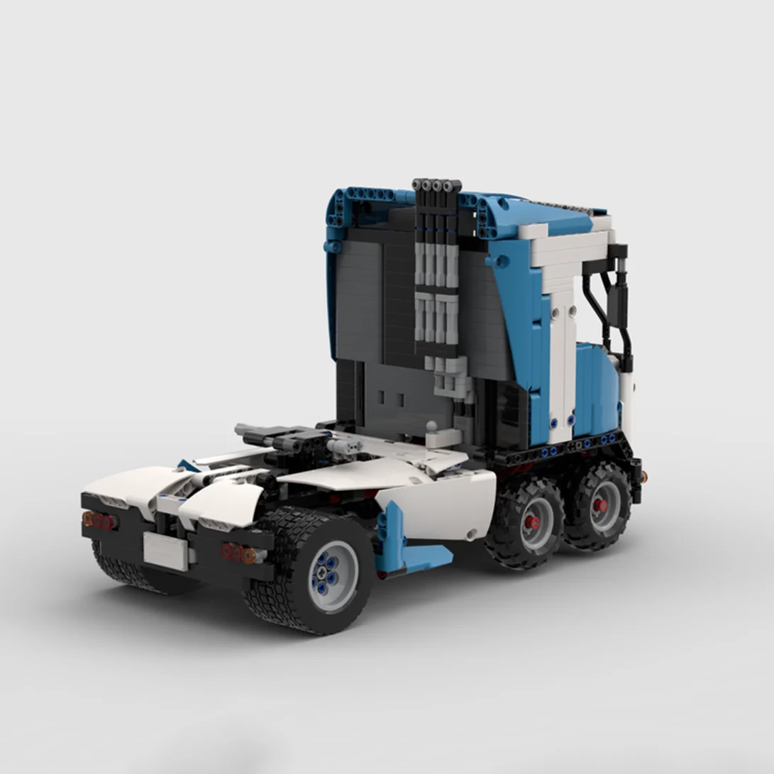 The Six-wheeled AP Truck(4 Wheels May Turn) Building Blocks With Lifting Cab Vehicle Model 1193 Parts MOC Toys Bricks Boy Gifts