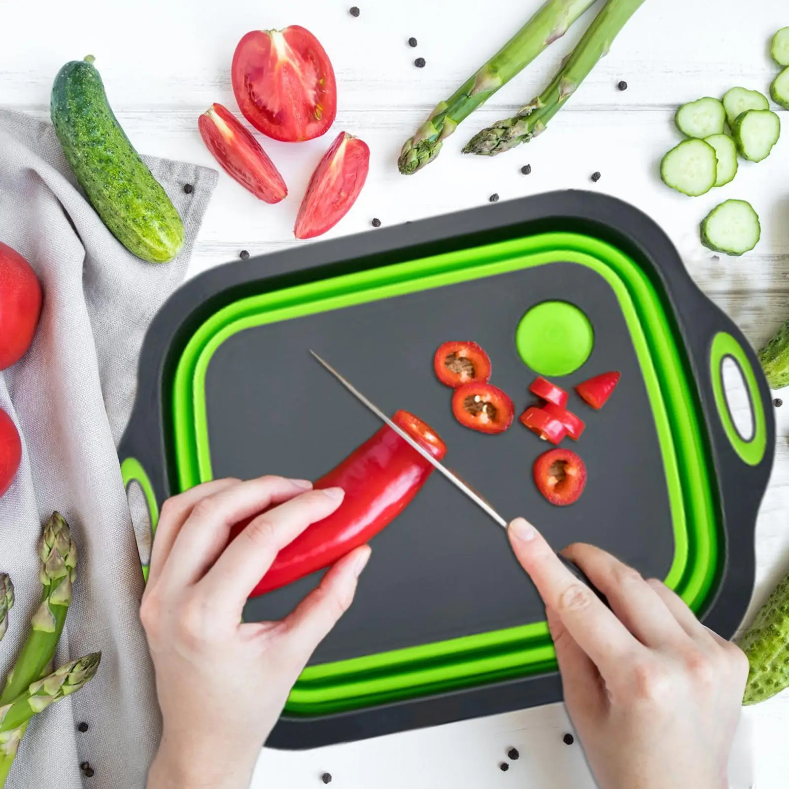 حوض حوض قابل للطي مع قابس تصريف، حوض محمول قابل للطي للتخييم والسفر وغسل الأطباق والمطبخ الخارجي وحمام الحيوانات الأليفة #6