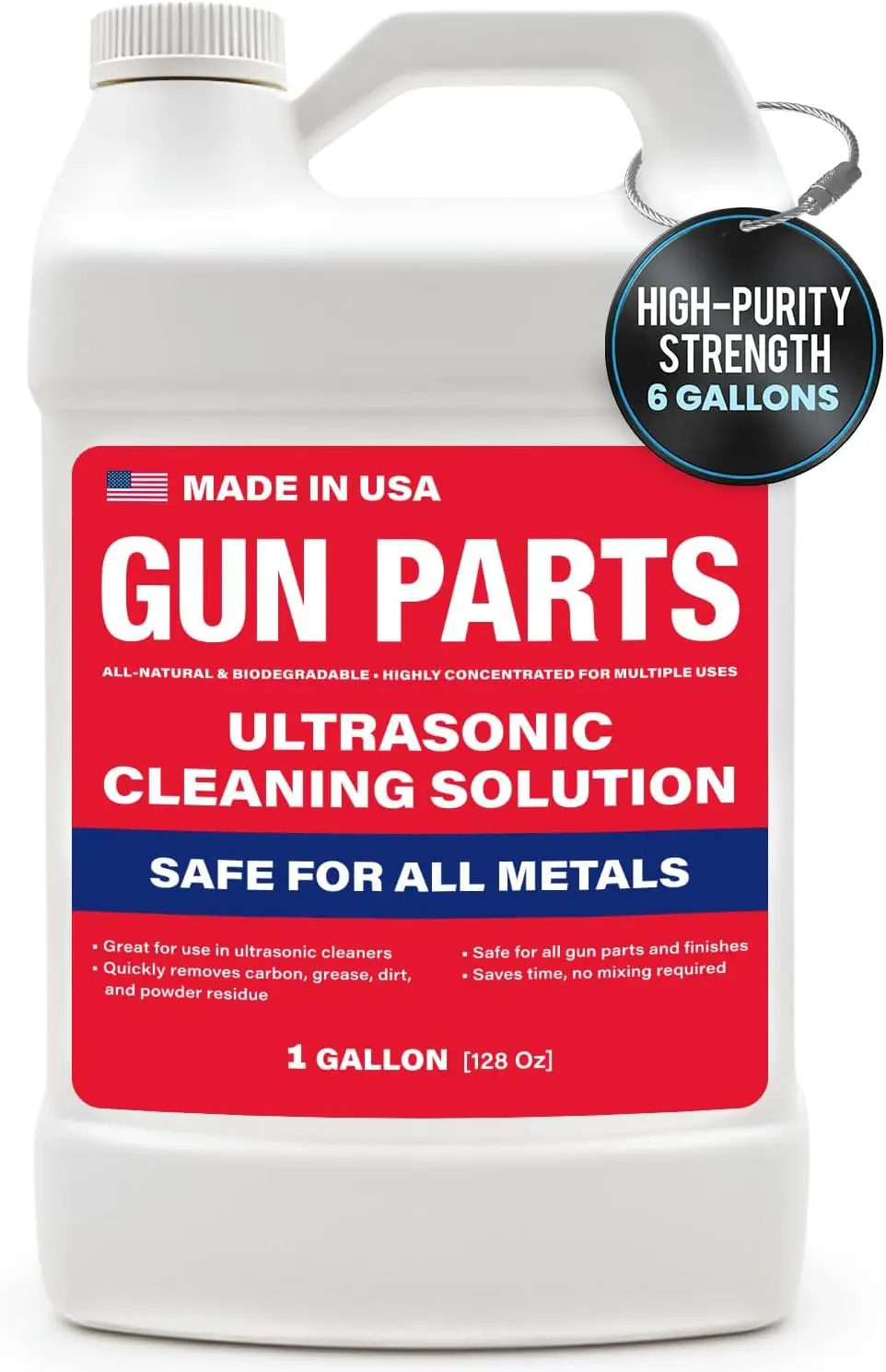 

Concentrated Ultrasonic Gun Cleaning Solution, 1 Gallon Makes 6 Gallons, Safe for All Finishes, Made in USA
