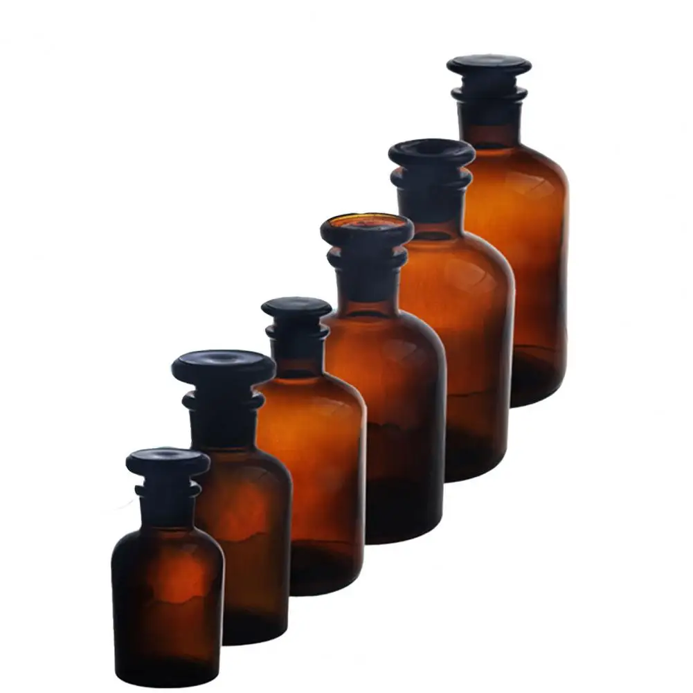 Good Storage Bottle Long Lasting Reagent Jar Multipurpose All-Purpose Empty Reagent Bottle Laboratory Jars  Stable Base