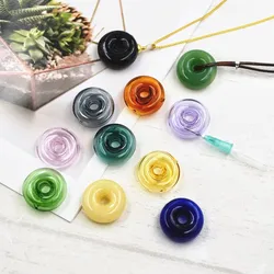 1X Diffuser Perfume Refillable 25mm Handmade Essential Oil Aromatherapy Bottle Pendant Jewelry Indicates Lucky Glass Pendant
