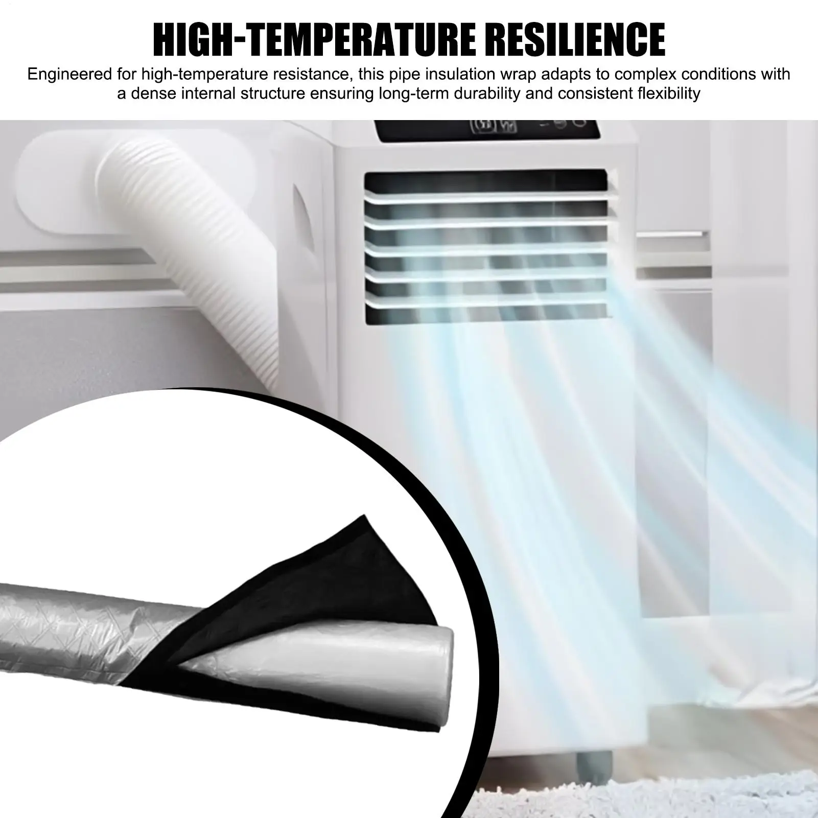 

Pipe Wrap Chimney Scald Protection Sleeve Weatherproof Pipe Wrap Sleeve For Stove Fireplace Garden RV Furnace Irrigation Heater