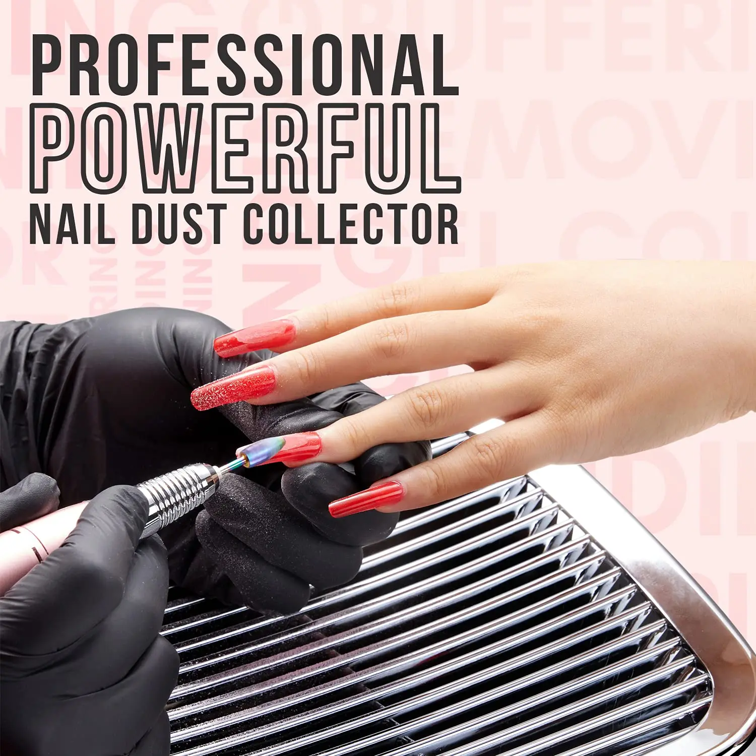 Makartt Nail Dust Collector Machine 60W, Upgrade Nail Dust Vacuum, Nail Dust Cleaner Extractor Fan