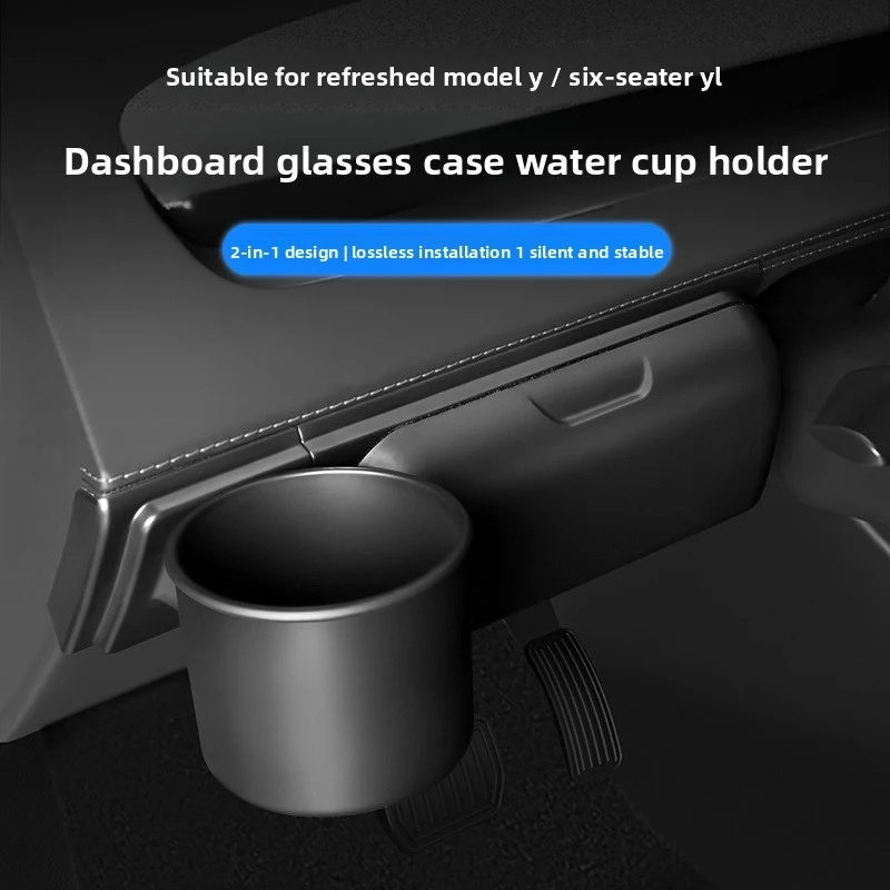 For Tesla Refreshed Model Y Dashboard Sunglasses Holder Cup  Organizer for 2023 2024 Newest Interior Accessories Storage Case