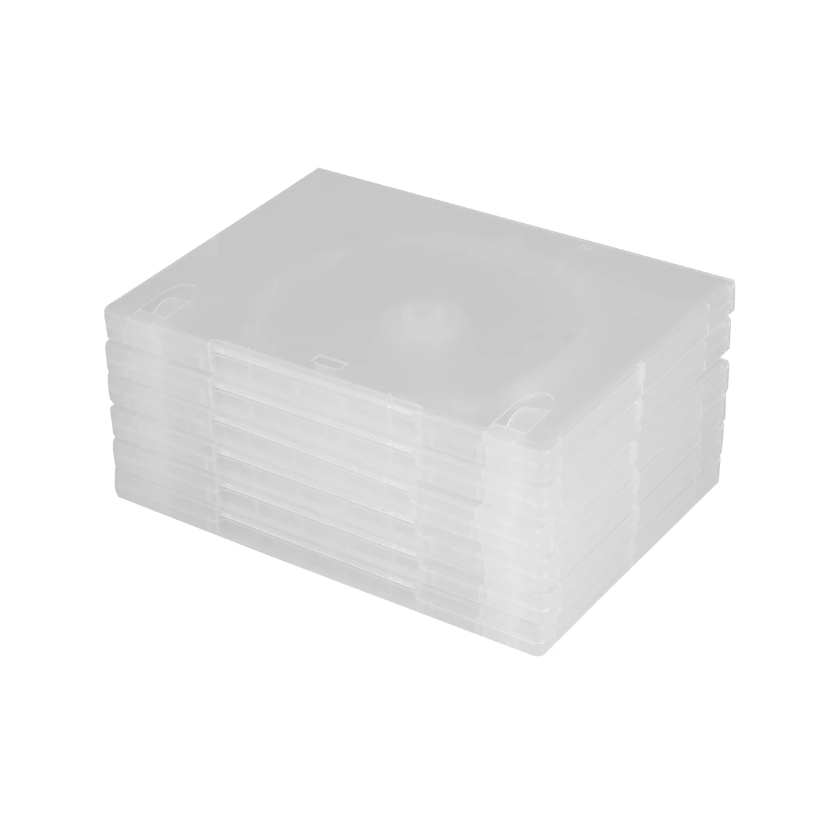 

6pcs CD Case DVD Storage Holder Clear Disc Empty Organizer Large Capacity Portable Size Media Video Storage Case Plastic
