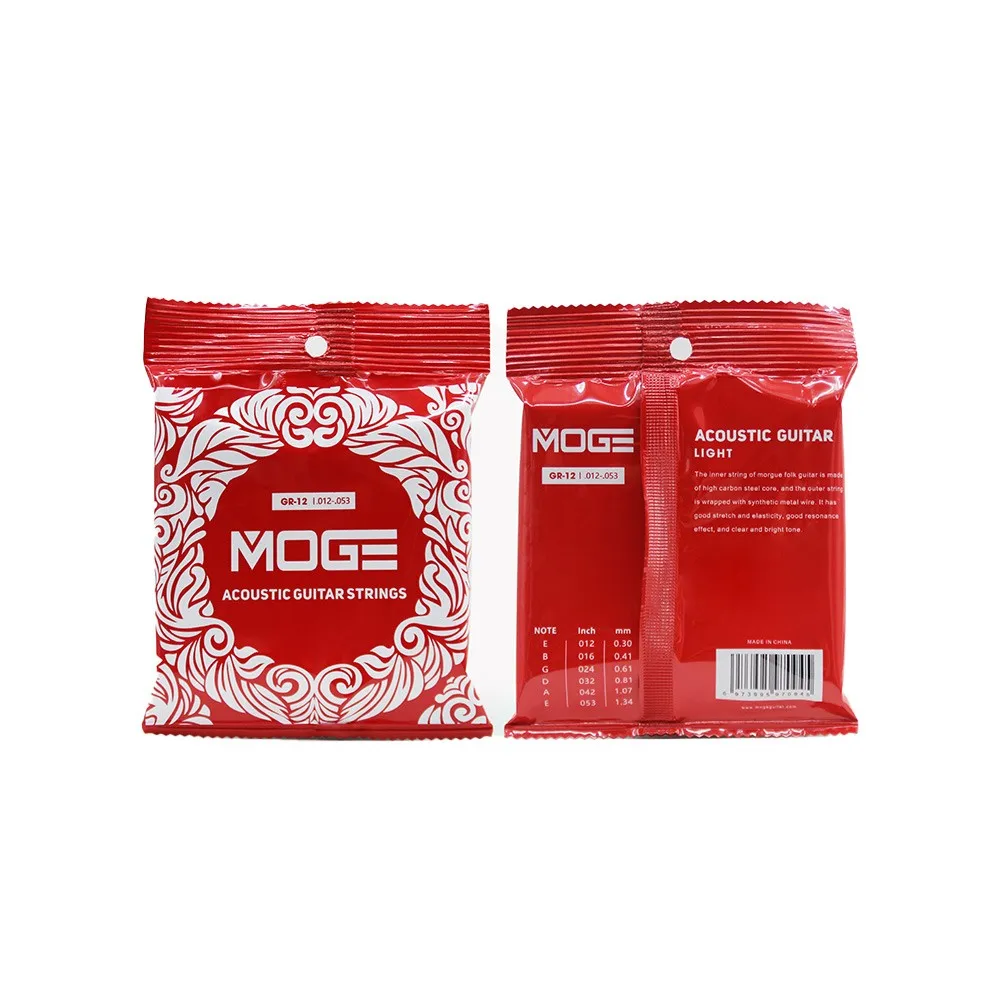 

Clear and Penetrating Tone Power MOGE GR12 Acoustic Guitar String Folk Guitar Strings 012053 Inch 1 Set Lightweight