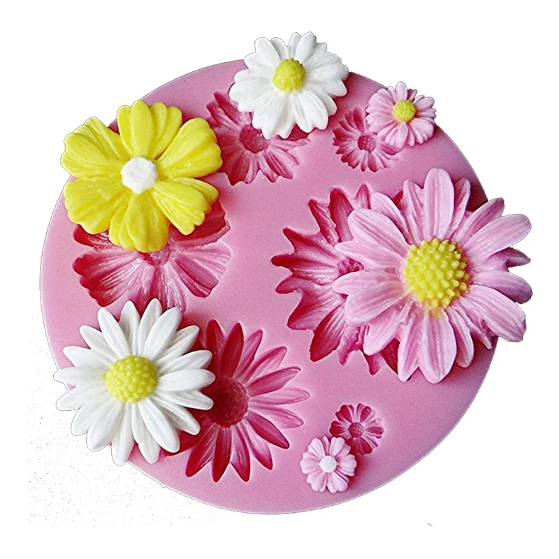 Craft Cupcake Bloom 3D Rose Flower Fondant Silicone Mold Mould Cookies Baking Cake Chocolate Soap Sugar Form Jelly Candy 1 pc