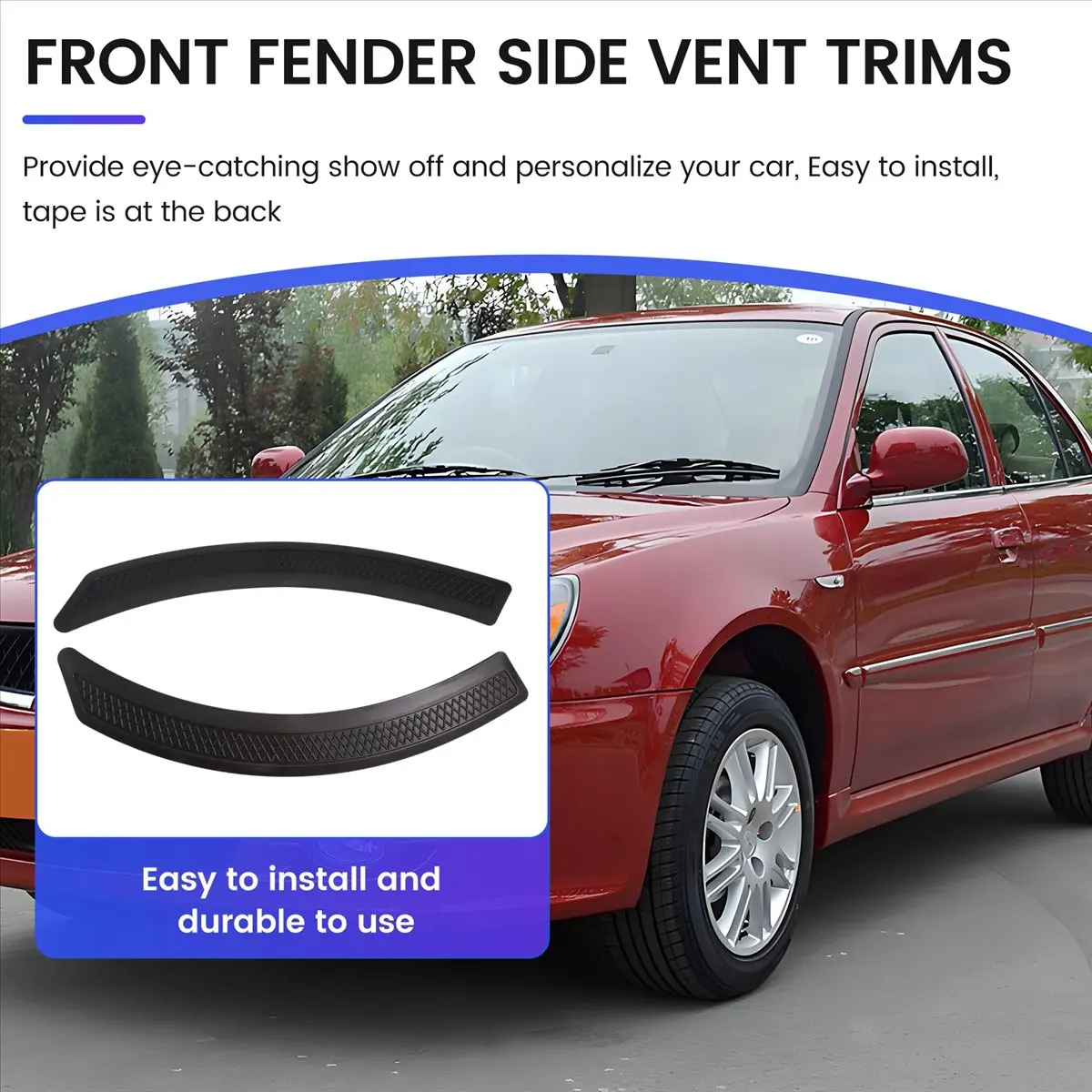 Super Sale 2Pcs Car Front Fender Side Vent Sticker Cover EVO Style for Mitsubishi Lancer 2008-2015