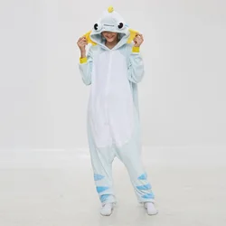 Women Full Body Pajamas Anime Kigurumi Animal Men Onesie Carp Pijama Flannel Warm One-Piece Sleepwear Cosplay Costume Homesuit