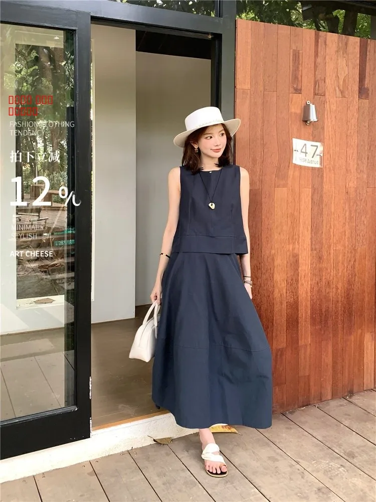 

Модный летний комплект из двух предметов для женщин: топ и юбка в стиле Art Cheese Brand, омолаживающий образ