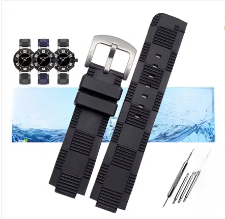 オリジナル-ルイ・ヴィトン-メンズ-ウォッチ-バンド-シリコーン-ラバー-ブラック-ホワイト-アクセサリー-2mm-2mm-中厚ピン-バックル-クラスプ