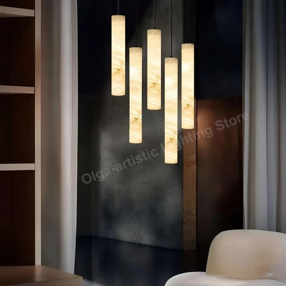 Get This Spanish Marble Pendant Light Decoration Kitchen Island Bedside Luxury Pendant Lamp Led Alabaster Light Fixture