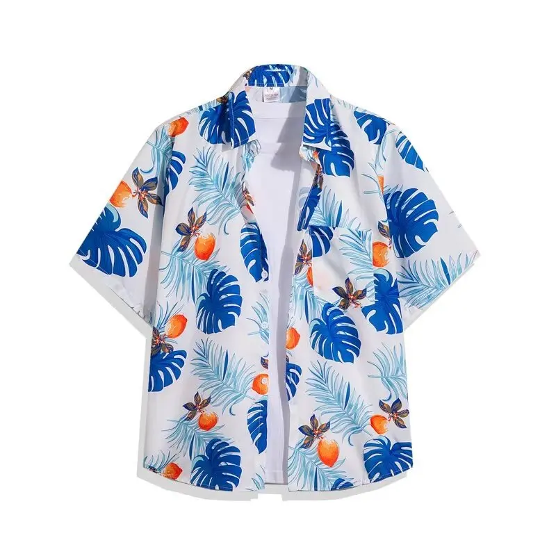 

AIVEITE Men's Hawaiian Floral Print Shirt Short Sleeve Casual Button Down Tropical Beach Blouse