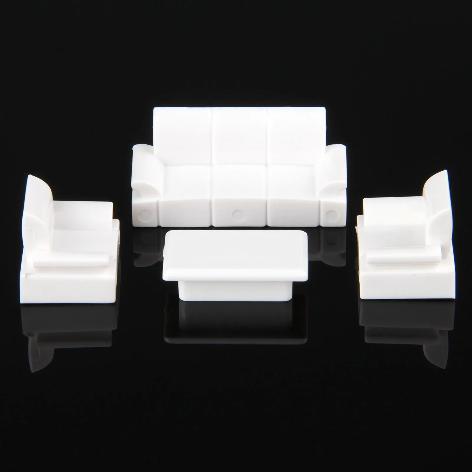 1:50 Scale Miniature Furniture Set Model Single Bed Best For Room Box Doll House Train Model Building Layout Accessories 10pcs view 3