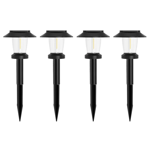 

Скидка 4x солнечные фонари для улицы, солнечные фонари, садовые водонепроницаемые вольфрамовые нити, ландшафтное освещение, двор, сад, дорожка