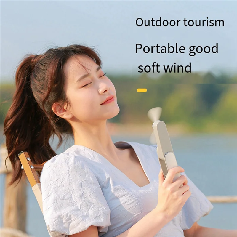 ABRU-Portable Handheld Fan Mini Silent Usb Charging Desktop Folding Fan Small And Simple Fan