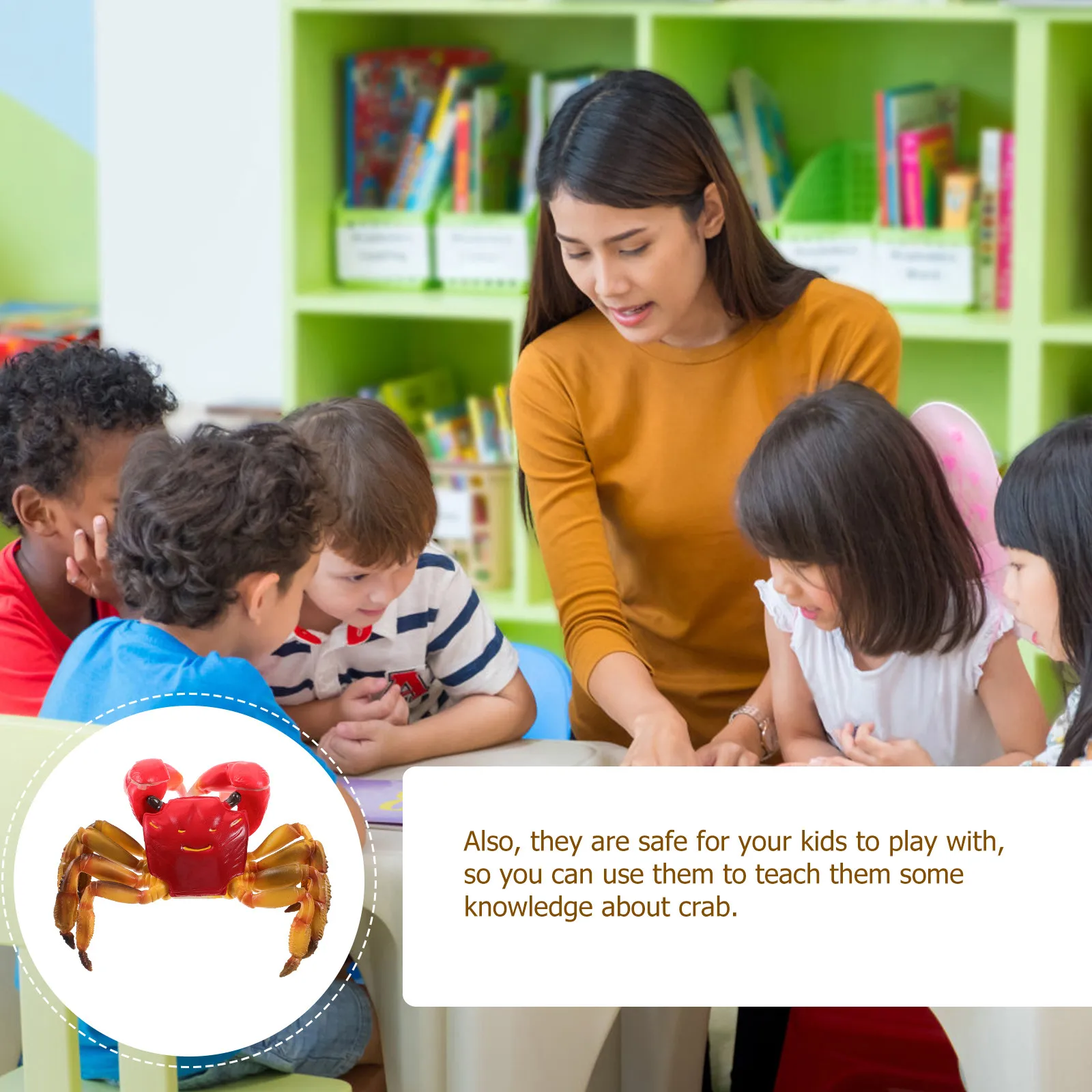 

Crab Simulation Decoration Plastic Sea Animal Educational Prop Realistic Fake Crab Creative Aquarium Ornament Learning Playset