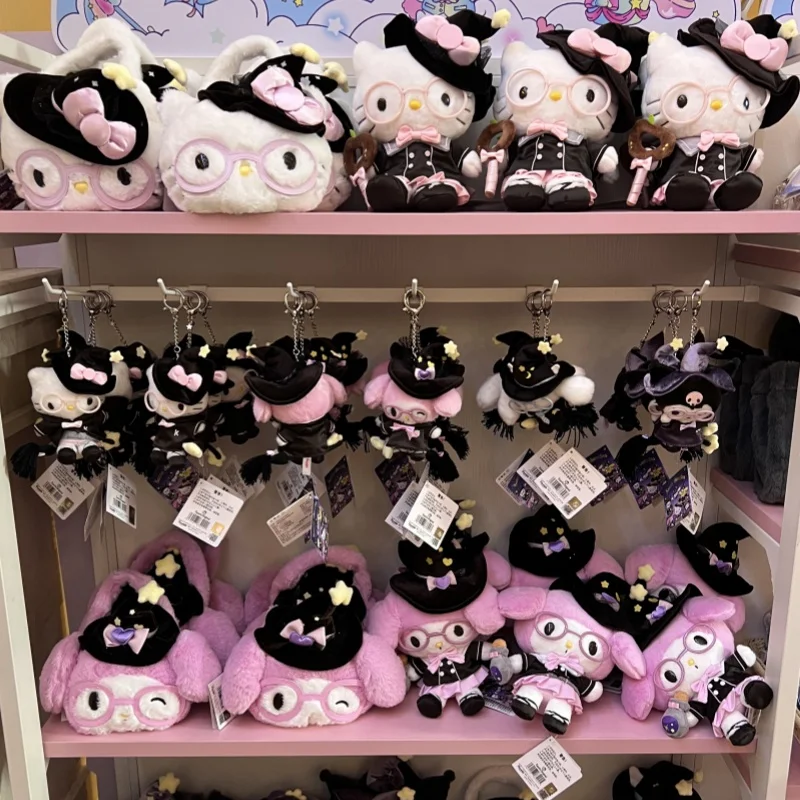 

Sanrio Magic Academy Hello Kitty Plush Keychain Soft Stuffed Bag Pendant For Backpack Purse Decoration Fashion Cute Accessory