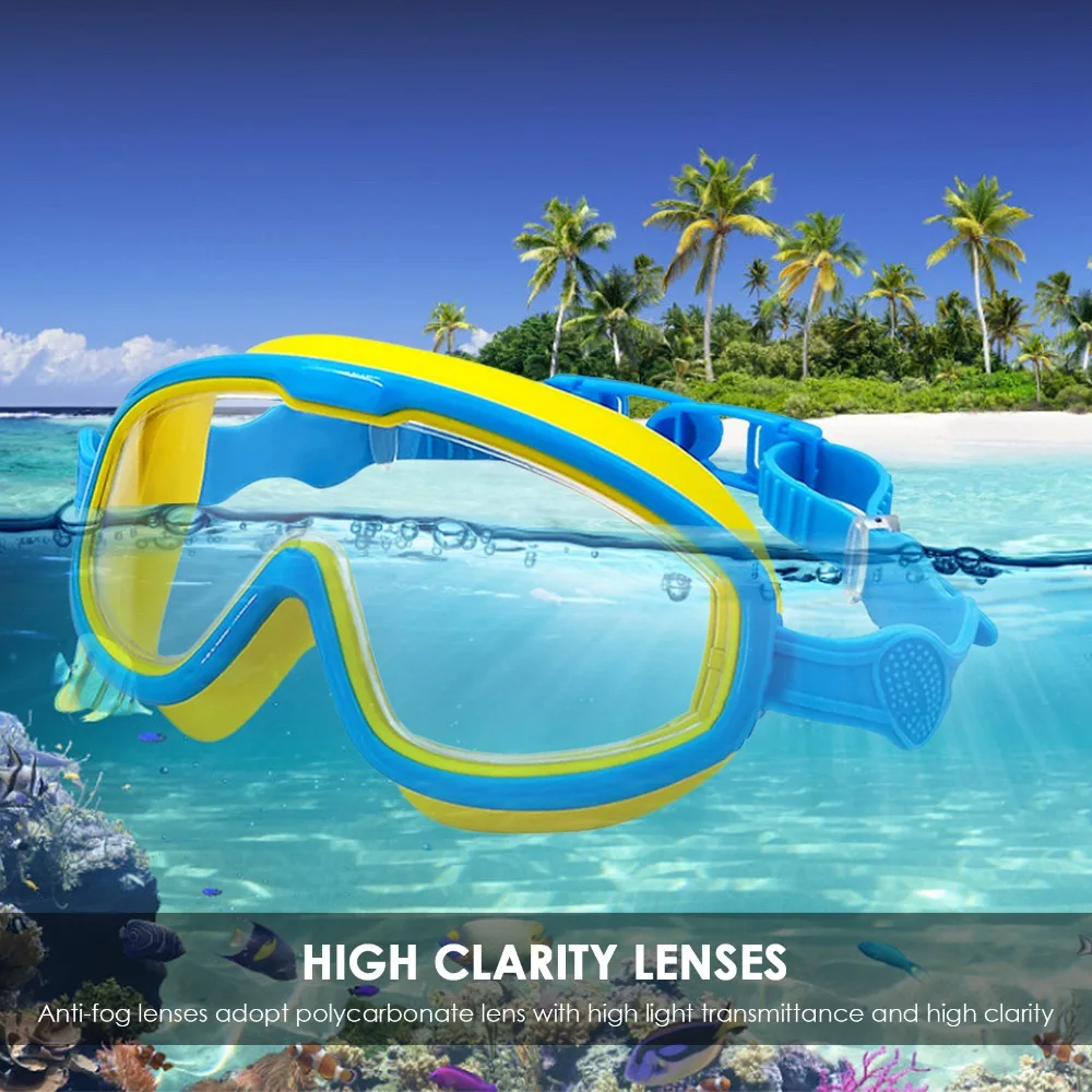 Профессиональные детские водонепроницаемые противотуманные аксессуары для плавания, очки для плавания