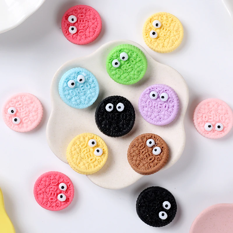 20pcs Resin  Meal Toys  Lovely Cookie  Charms Patch for Jewelry Making Earrings DIY Crafts Accessories