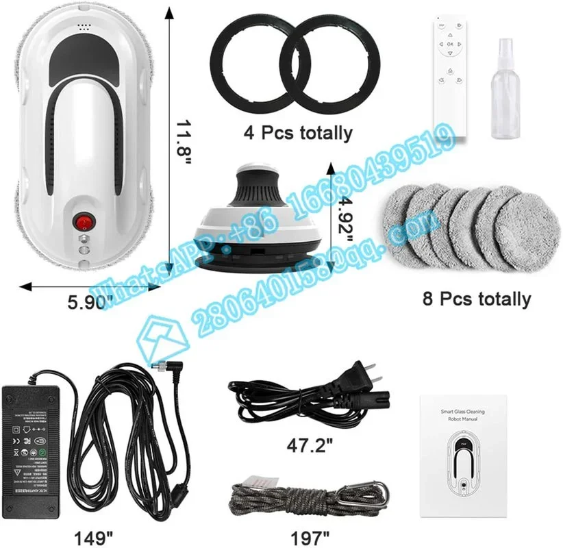 Ultra Thin Window Cleaning  With APP and Remote Intelligent Automatic Water Spray Electric Vacuum Cleaner