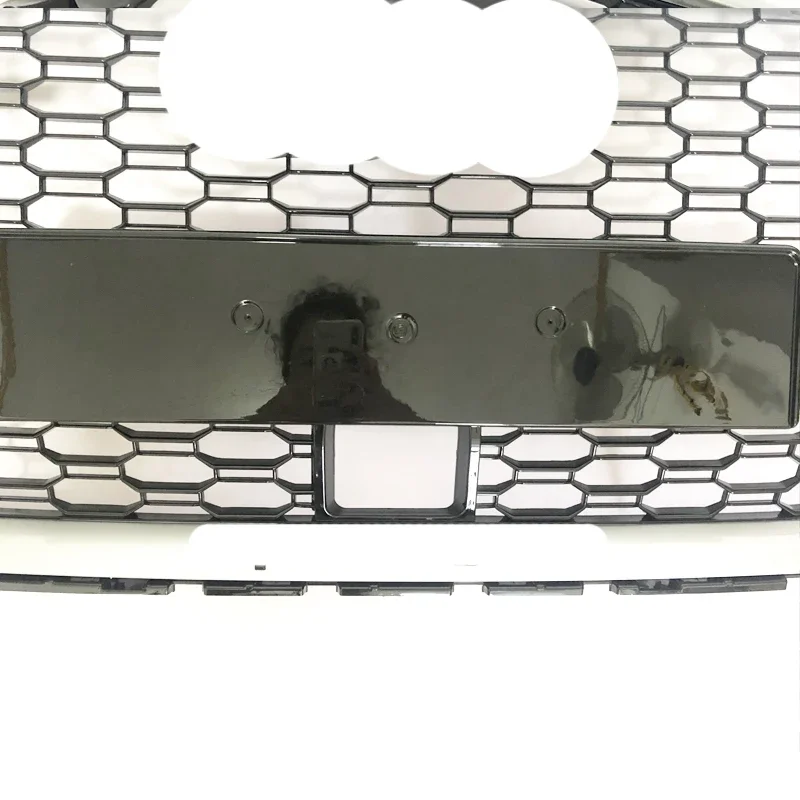 Car Front Bumper Grill Center Grille with ACC Hole Carbon Style for Audi A3/S3 8V 2017 2018 2019 (Refit for RS3 Style) view 5