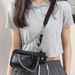 New fashion trend chain design sense of fashion mini bag accessories high street cool one-shoulder messenger bag