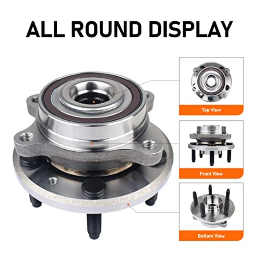 513275 Pair Front/Rear Wheel Bearing Hub Assembly fit for 11-14 Edge, 09-18 Flex, 13-18 Police Interceptor Sedan, 14-18 Police