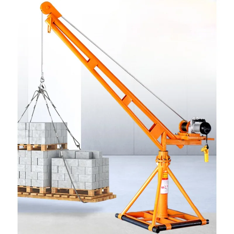 Fast crane household roof small hoist frame electric 220V building decoration loading lifting crane