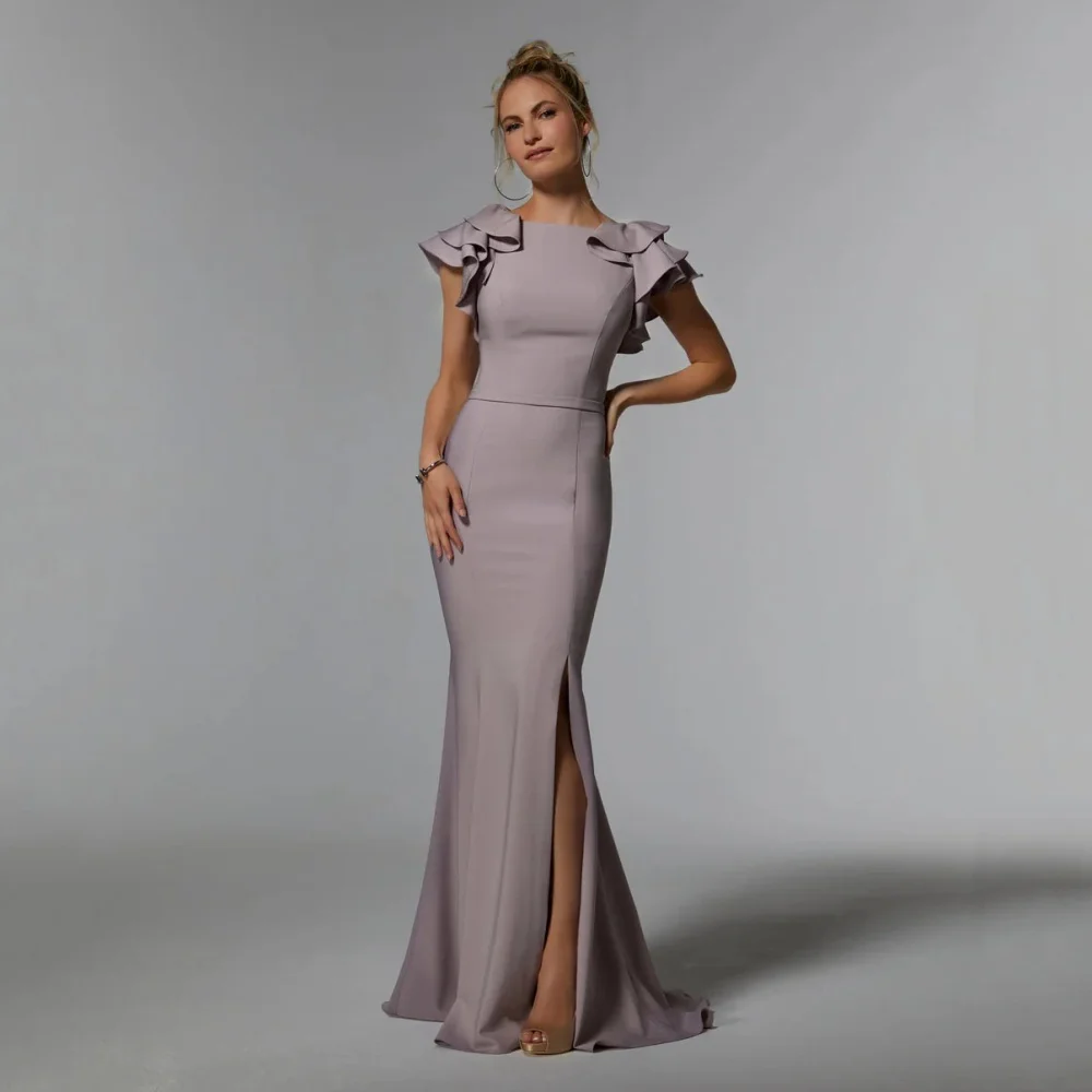 カスタマイズされた花嫁の母のドレス女性のためのマーメイドドレスタンクシンプルなヴィンテージウェディングパーティードレスvestido invitada boda