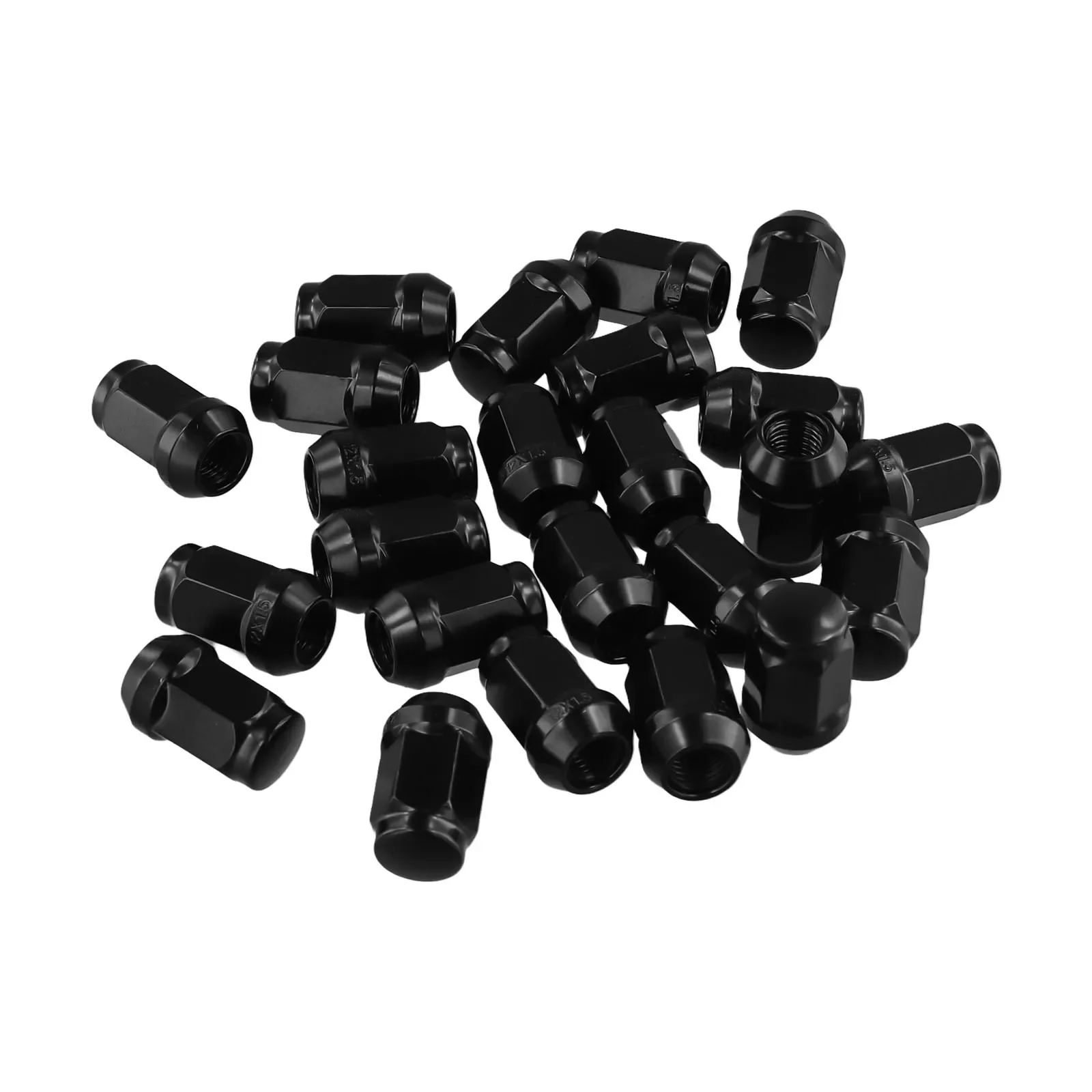 

Brand New For Vehicles With Wheel Studs Requiring A 1/2"-20 Thread Wheel Nuts 12x1.5 Black Wheel Nuts 24pcs Black