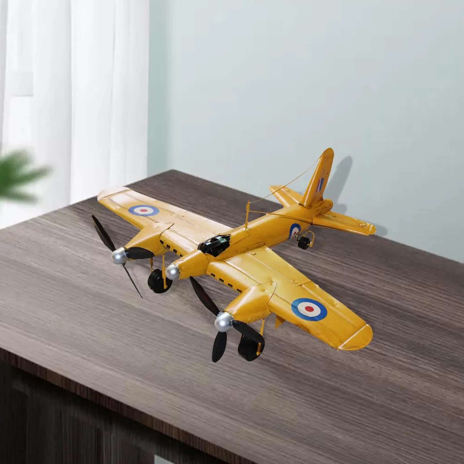 Biplane Model, Metal Planes Model, Learning Educational Toys, Vintage Style Airplane Model for Kids Girls