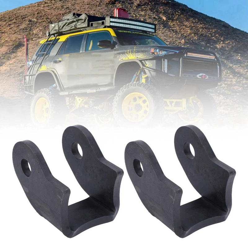Super Sale 1 Pair Weld on Shock Mount Bracket Kit Heavy Duty Rear Shock Mounts for Off-Road Trailers, Black Curved Design
