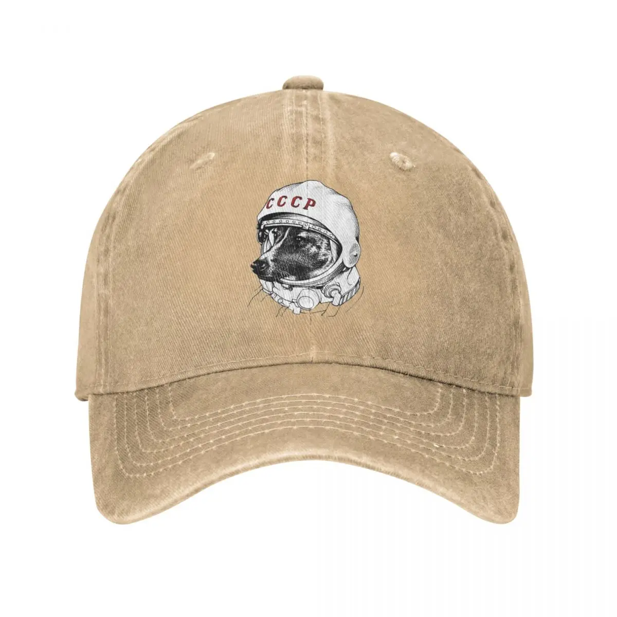 Laika Baseball Cap Space Traveler Kpop Dropshipping Washed Trucker Hat Male Retro Design Washed Baseball Caps