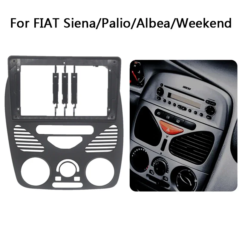 9 inch Auto Stereo Fascia For FIAT Siena/Palio 1996-2004/Albea/ Weekend Car Radio Frame Kit Dash Panel Trim Bezel