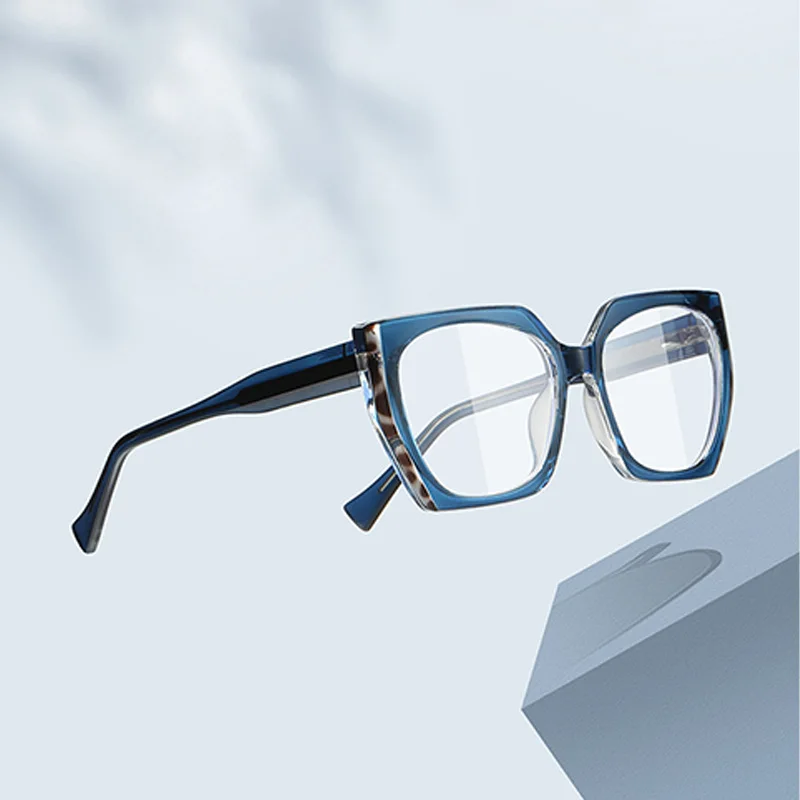 

EYORA Two-Tone Currents Butterfly-framed Reading Glasses Anti Blue Ray Myopia Eyewear Photochromic Prescription Eyewear Lens