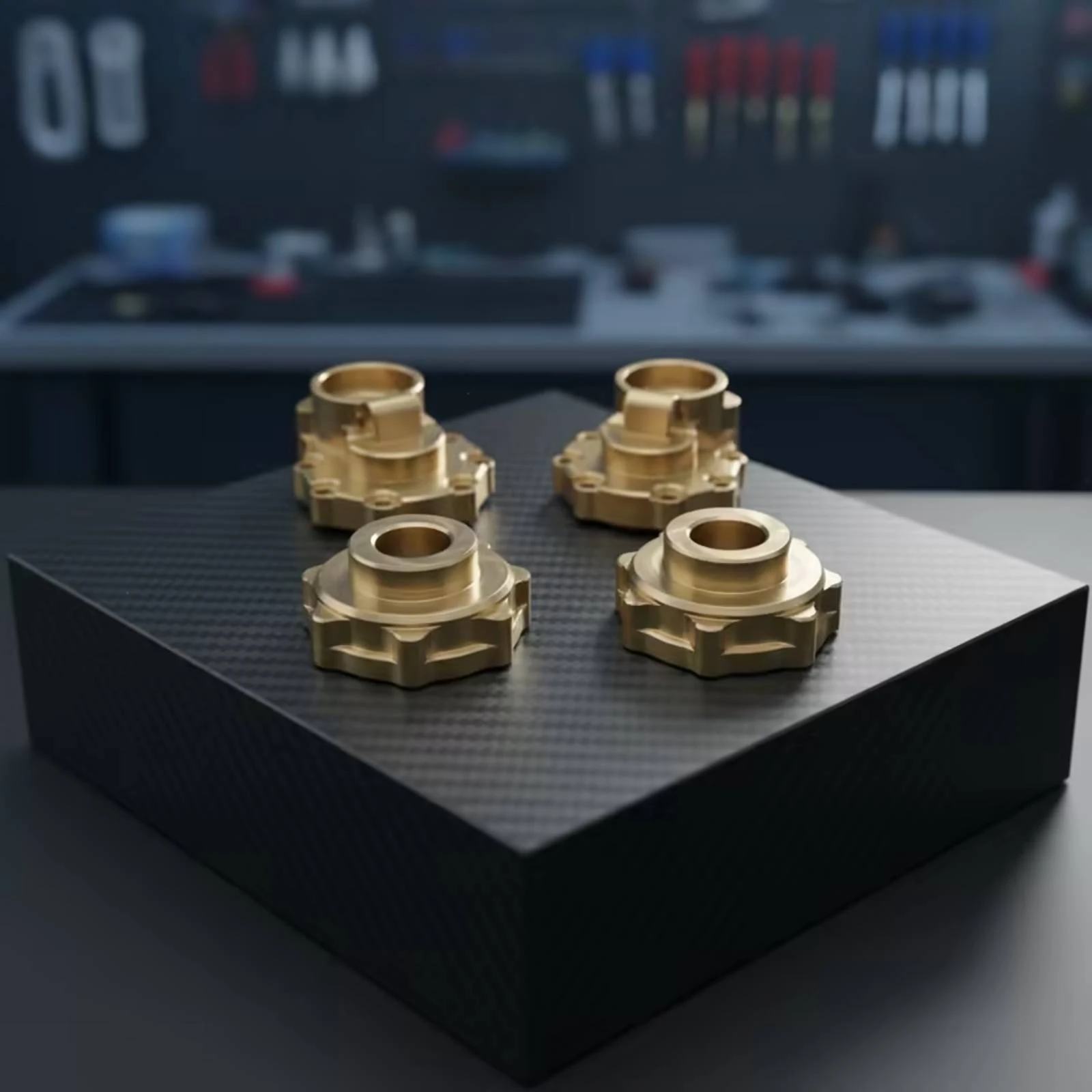 4 Pieces Rear Axle Cups Gold-Colored Brass Axle Cups RC Car Parts Precision Fit Reinforced