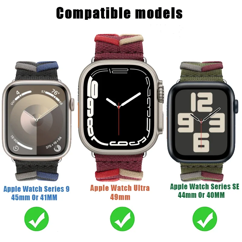 Bridon Strap for Apple Watch Band 49mm 44mm 40mm 45mm 41mm 46mm Original Loop Nylon For IWatch 10 9 8 SE 7 6 5 4 Ultra 2 Straps