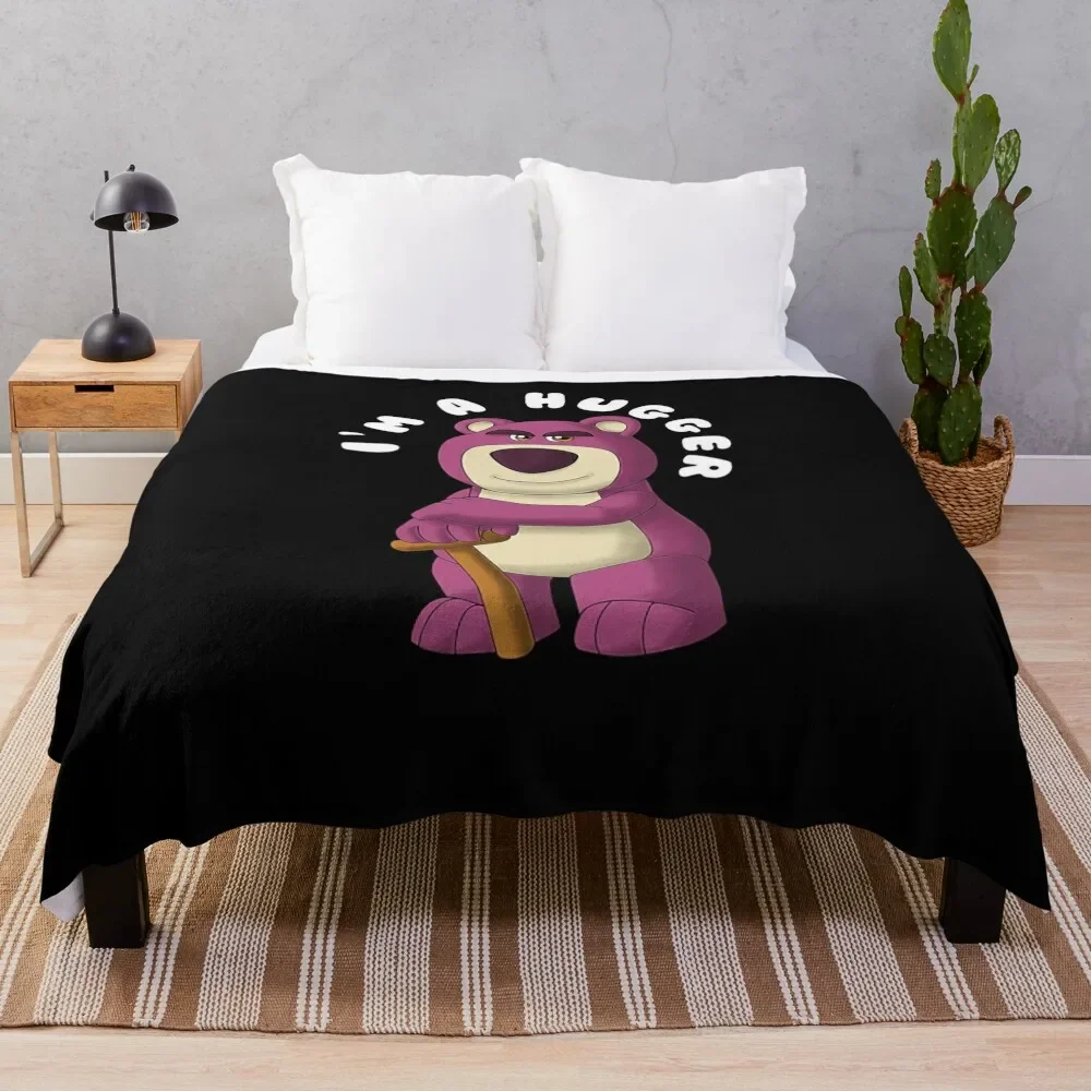 Lotso Huggin Bear I'm A Hugger Graphic Throw Blanket Hairys for sofa Softest Soft Plaid Blankets