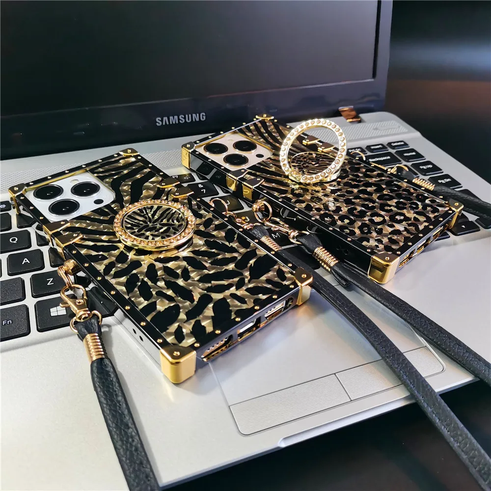 Fashion Zebra Leopard Cover For Xiaomi Redmi Note 13 PRO 5G 13C Note 12 PRO 12C 10 11 PRO 10C 9A Crossbody Lanyard Phone Case