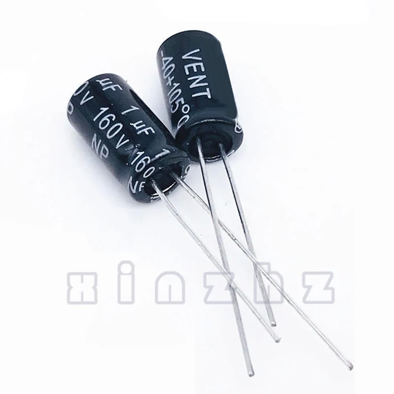 10PCS Direct Insertion Electrolytic Capacitor NP Non-polar 160V1UF Original High-quality High-temperature Resistant 6MM * 12MM