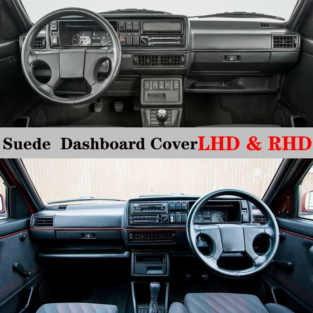 Car-styling in pelle scamosciata Dashmat cruscotto copertura Pad Dash Mat accessori Auto tappeto per Volkswagen VW Golf Jetta Mk2 GTI