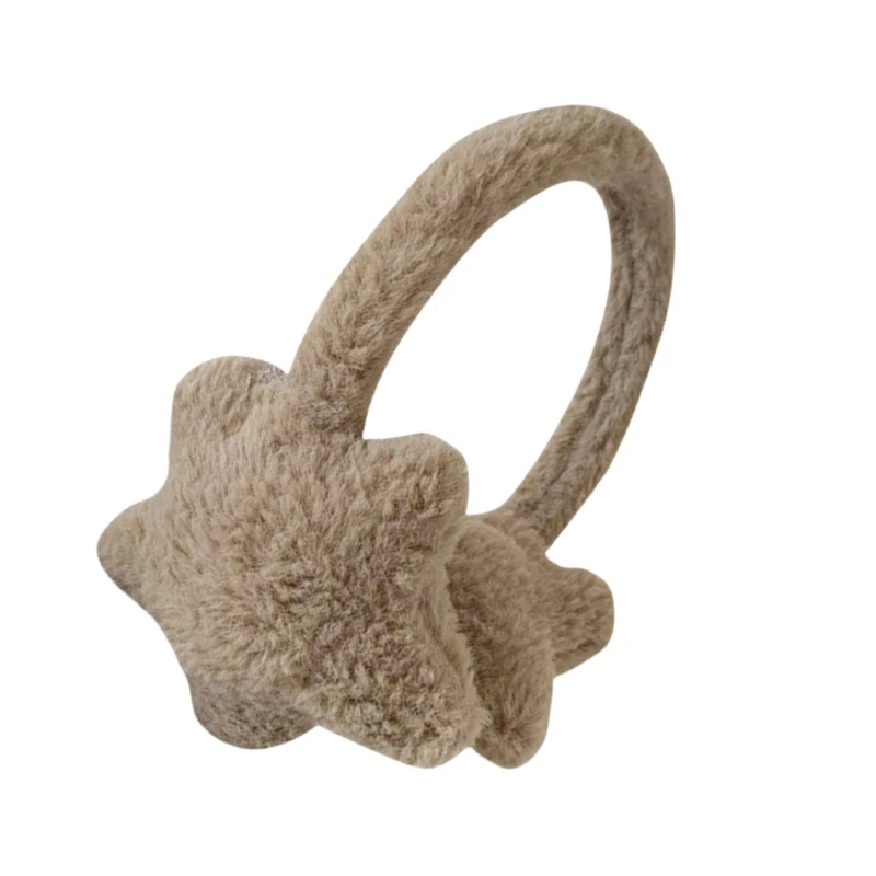 Cache-oreilles en forme d'étoile en peluche, couvre-oreilles pour temps froid, protège-oreilles pour activités hivernales pour